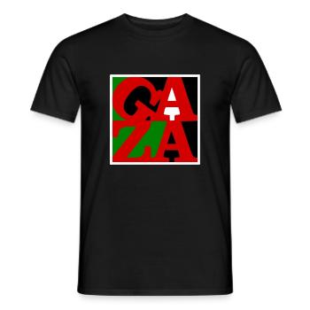 Gaza - T-shirt homme - noir - Devant - AI Model Male 178 light (178cm)