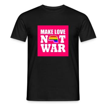 Make love not war - T-shirt homme - noir - Devant - AI Model Male 178 light (178cm)