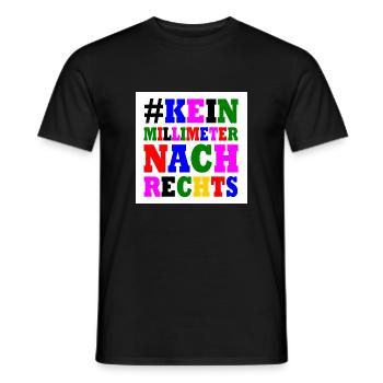kein millimeter nach rechts - Männer T-Shirt - Schwarz - Vorne - AI Model Male 178 light (178cm)