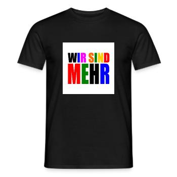 Wir sind mehr - Männer T-Shirt - Schwarz - Vorne - AI Model Male 178 light (178cm)