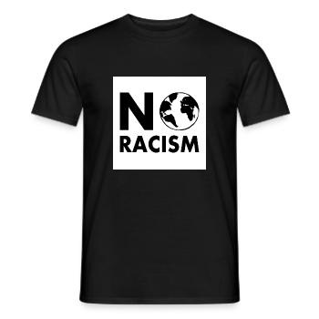 No racism - T-shirt homme - noir - Devant - AI Model Male 178 light (178cm)