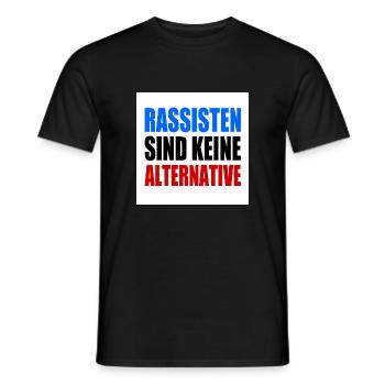 rassisten sind keine alternative - Männer T-Shirt - Schwarz - Vorne - AI Model Male 178 light (178cm)