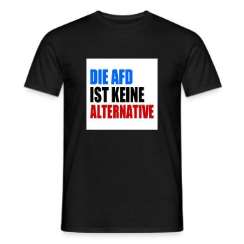 die afd ist keine alternative - Männer T-Shirt - Schwarz - Vorne - AI Model Male 178 light (178cm)