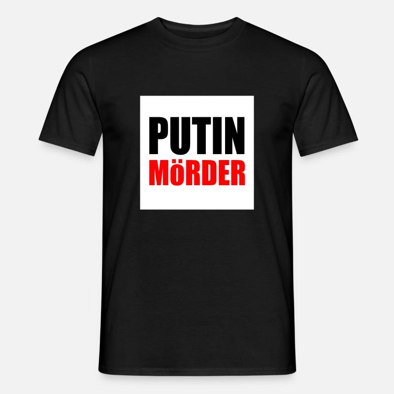 Putin mörder - Männer T-Shirt - Schwarz