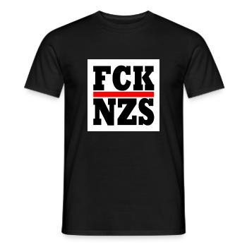 Fck nzs - Männer T-Shirt - Schwarz - Vorne - AI Model Male 178 light (178cm)