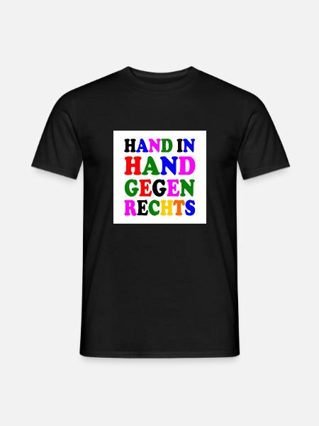 Gegen rechts - Männer T-Shirt - Schwarz