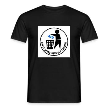 halte deine umwelt sauber - Männer T-Shirt - Schwarz - Vorne - AI Model Male 178 light (178cm)