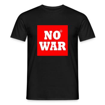 No war - Men's T-Shirt - black - Front - AI Model Male 178 light (178cm)