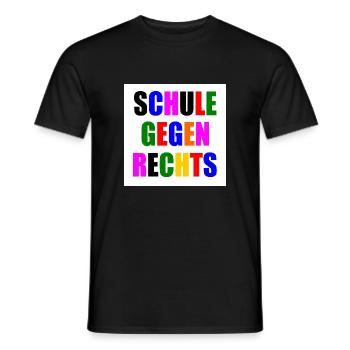 Schule gegen rechts - Männer T-Shirt - Schwarz - Vorne - AI Model Male 178 light (178cm)