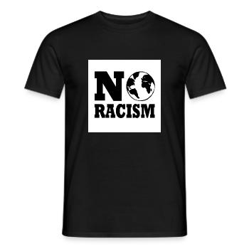 No racism - T-shirt homme - noir - Devant - AI Model Male 178 light (178cm)