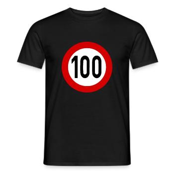 Limite de vitesse 100 - T-shirt homme - noir - Devant - AI Model Male 178 light (178cm)