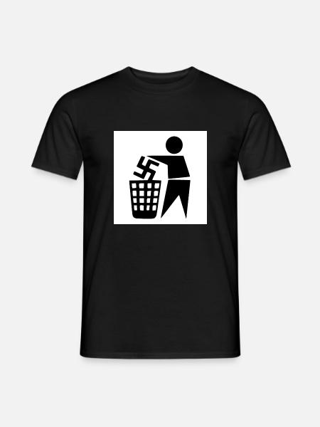 Against Nazis - Men's T-Shirt - black