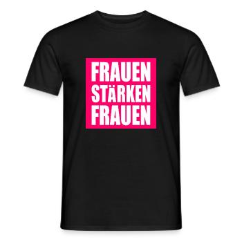 frauen stärken frauen - Männer T-Shirt - Schwarz - Vorne - AI Model Male 178 light (178cm)
