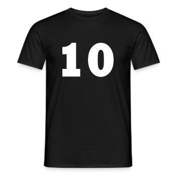 10 - Männer T-Shirt - Schwarz - Vorne - AI Model Male 178 light (178cm)