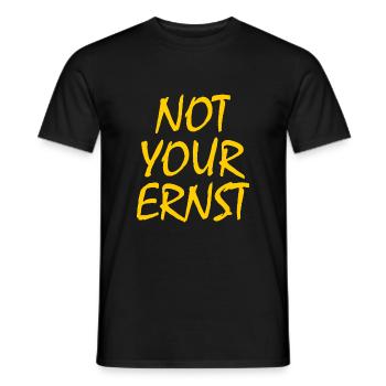Not your ernst - Männer T-Shirt - Schwarz - Vorne - AI Model Male 178 light (178cm)