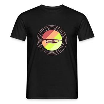 Trumpet trumpet player trumpeter - Men's T-Shirt - black - Front - AI Model Male 178 light (178cm)