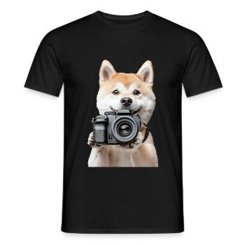Akita - Männer T-Shirt - Schwarz - Vorne - AI Model Male 178 light (178cm)