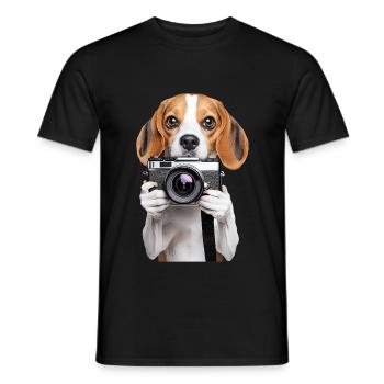 Beagle - Männer T-Shirt - Schwarz - Vorne - AI Model Male 178 light (178cm)