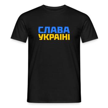 Slava ukraini - Men's T-Shirt - black - Front - AI Model Male 178 light (178cm)