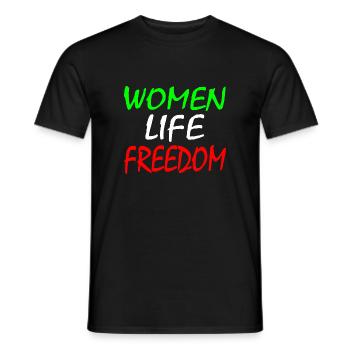 Women life freedom - T-shirt homme - noir - Devant - AI Model Male 178 light (178cm)