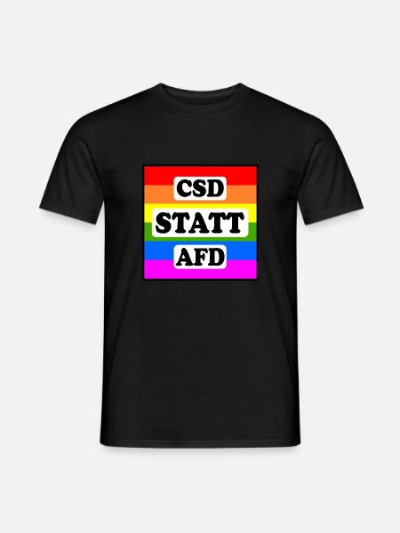 Csd statt afd - Männer T-Shirt - Schwarz