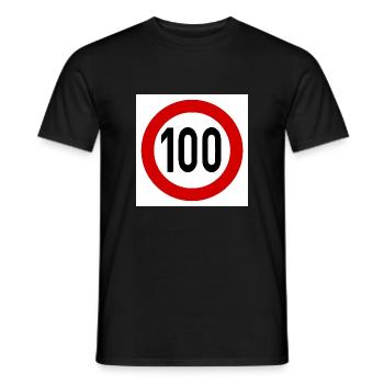 Limite de vitesse 100 - T-shirt homme - noir - Devant - AI Model Male 178 light (178cm)