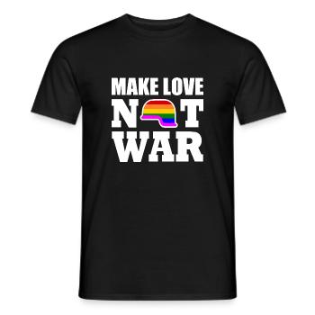 Make love not war - T-shirt homme - noir - Devant - AI Model Male 178 light (178cm)