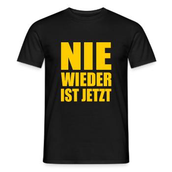 Plus jamais ça n’est maintenant - T-shirt homme - noir - Devant - AI Model Male 178 light (178cm)