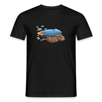 Raketen Hund - Männer T-Shirt - Schwarz - Vorne - AI Model Male 178 light (178cm)