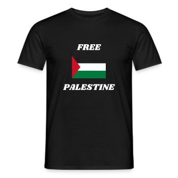 Free Palestine Drapeau palestinien - T-shirt homme - noir - Devant - AI Model Male 178 light (178cm)