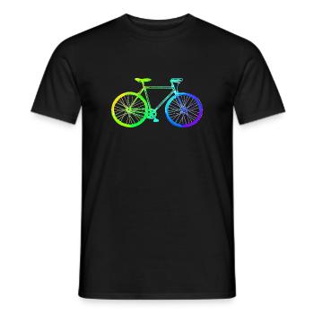 | vélo Cyclistes | | VTT Cycliste - T-shirt homme - noir - Devant - AI Model Male 178 light (178cm)