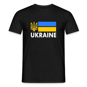 Ukraine - Men's T-Shirt - black - Front - AI Model Male 178 light (178cm)