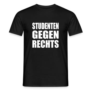 studenten gegen rechts - Männer T-Shirt - Schwarz - Vorne - AI Model Male 178 light (178cm)