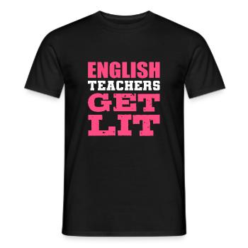 Teacher is illuminated ESL -Teacher Poison - Men's T-Shirt - black - Front - AI Model Male 178 light (178cm)