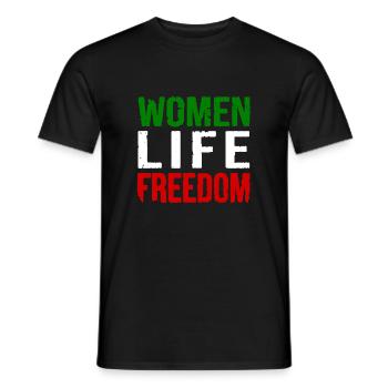 Women life freedom - T-shirt homme - noir - Devant - AI Model Male 178 light (178cm)