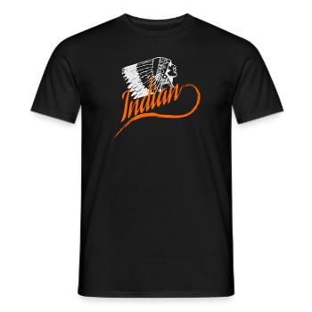Indianer - Männer T-Shirt - Schwarz - Vorne - AI Model Male 178 light (178cm)