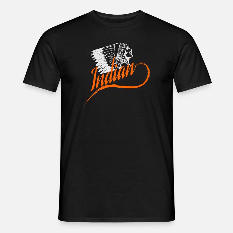 Indianer - Männer T-Shirt - Schwarz
