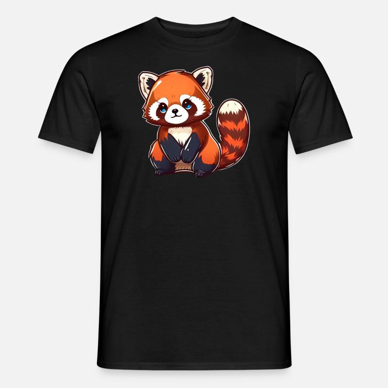 Roter Panda - Männer T-Shirt - Schwarz