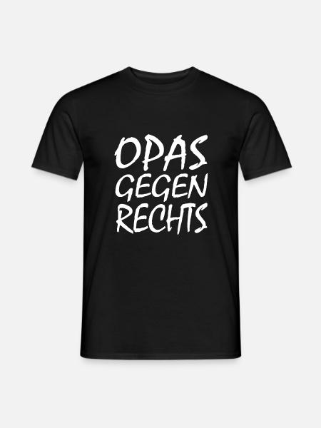 Opas gegen rechts - Männer T-Shirt - Schwarz