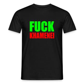 Fuck khamenei Chamenei - iran - Men's T-Shirt - black - Front - AI Model Male 178 light (178cm)