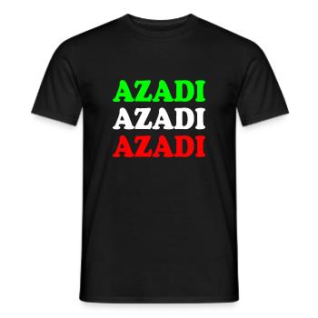 Azadi - T-shirt homme - noir - Devant - AI Model Male 178 light (178cm)