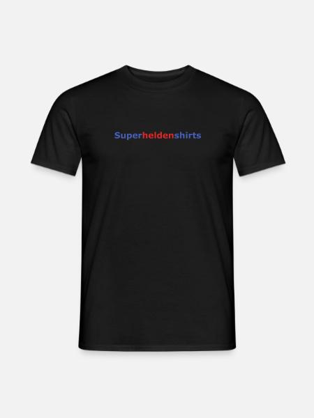 Wortlogo Superheldenshirts - Männer T-Shirt - Schwarz