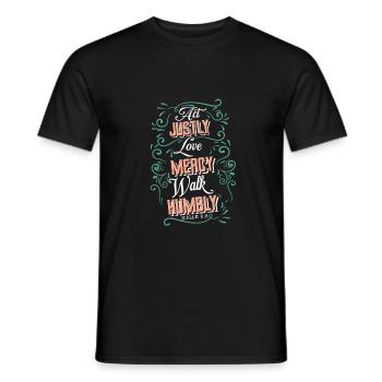 Bible grateful - Men's T-Shirt - black - Front - AI Model Male 178 light (178cm)