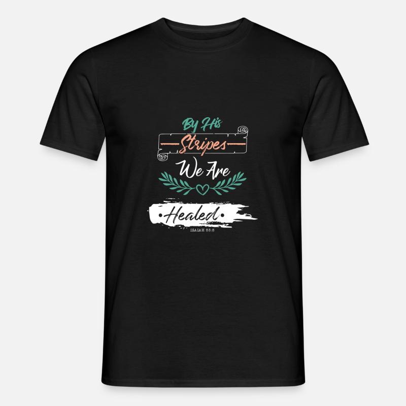 bibelvers heilung - Männer T-Shirt - Schwarz