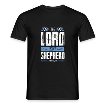 Bible Proverb Shepherd - Men's T-Shirt - black - Front - AI Model Male 178 light (178cm)