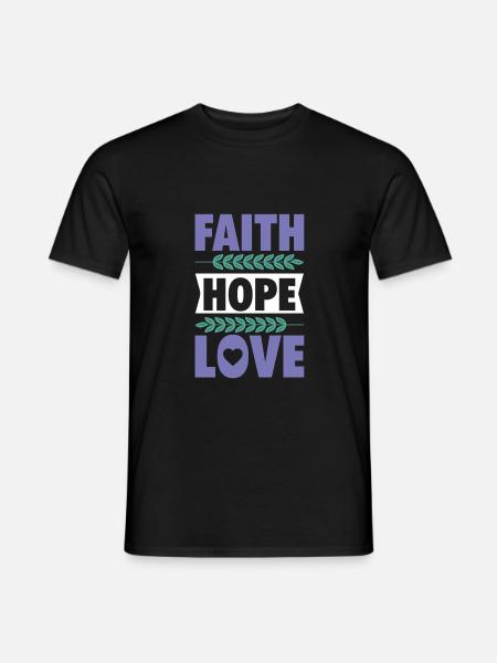 Bibelvers glaube hoffnung liebe spruch - Männer T-Shirt - Schwarz