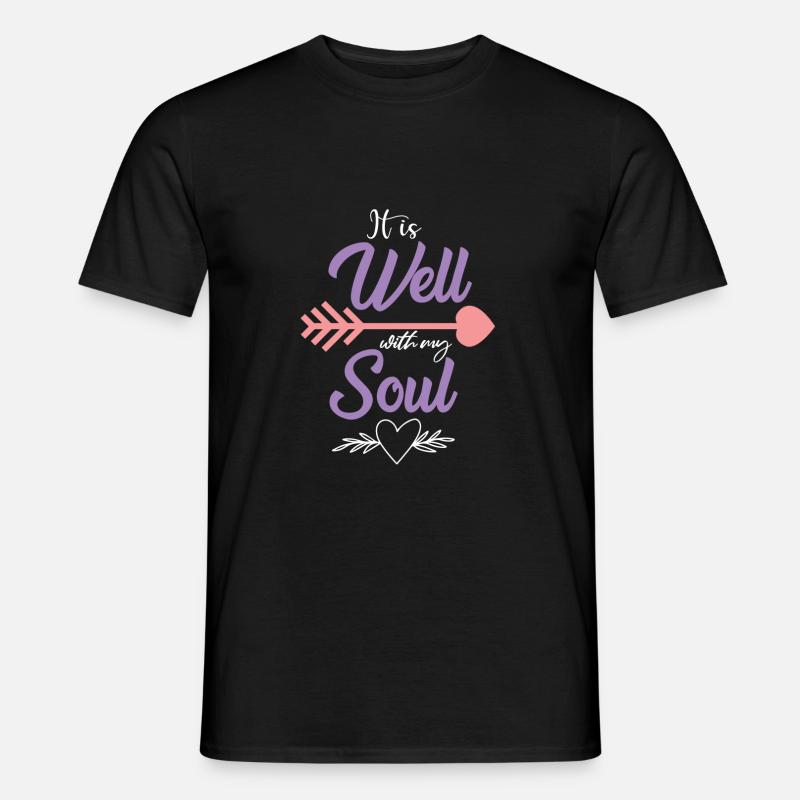 bibelvers seele jesus - Männer T-Shirt - Schwarz