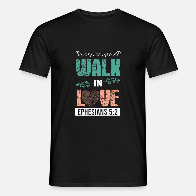 liebe spruch bibelvers - Männer T-Shirt - Schwarz