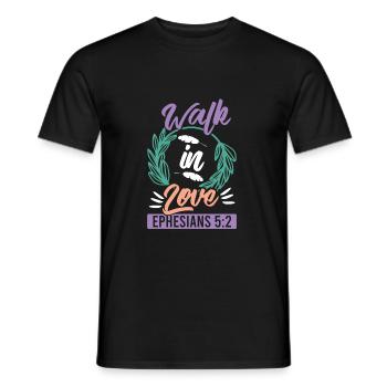 liebe spruch bibelvers jesus - Männer T-Shirt - Schwarz - Vorne - AI Model Male 178 light (178cm)
