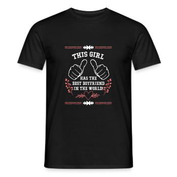 Le meilleur ami du monde dit - T-shirt homme - noir - Devant - AI Model Male 178 light (178cm)